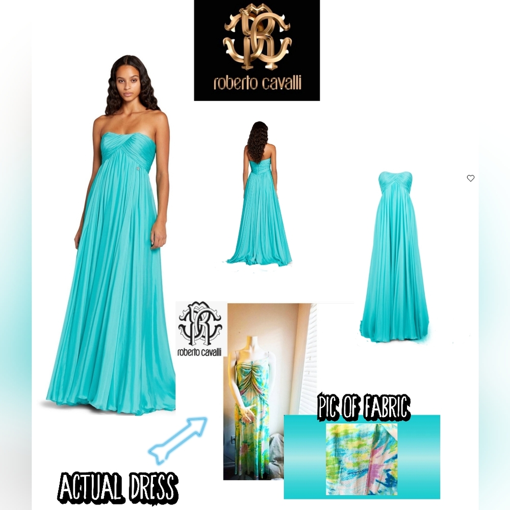 Absolutely STUNNING ๐ NWT Authentic Roberto Cavalli Strapless Dress (Col 437) - Picture 6 of 12